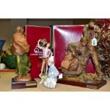 TWO BOXED ALFONSO MARQUEZ JOSEP BOFILL SCULPTURES, LLADRO AND CAPODIMONTE FIGURINES, comprising
