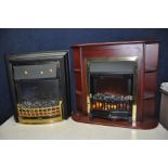 TWO COAL EFFECT ELECTRIC FIRES comprising a Dimplex CHT20LE (NOT powering up) and a Beaufort fires
