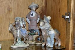 THREE LLADRO FIGURE/GROUPS, comprising Ceramic Seller No5080, designed by Juan Huerta 1980,