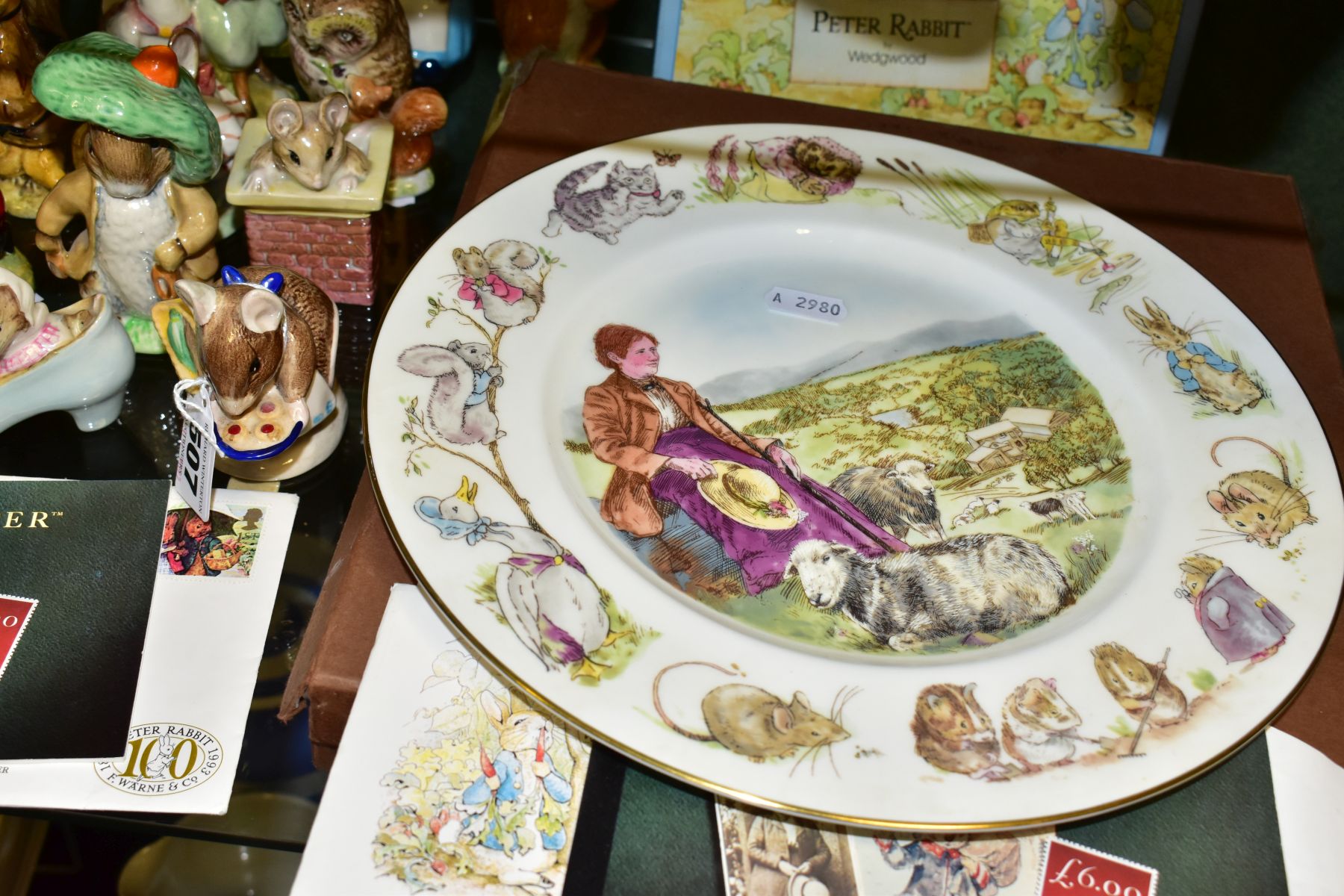 A GROUP OF ROYAL ALBERT BEATRIX POTTER FIGURES, FIRST DAY COVERS, ETC, to include the following - Image 4 of 6