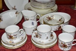 A THIRTY SEVEN PIECE ROYAL WORCESTER 'GOLDEN HARVEST' DINNER SERVICE, comprising six dinner