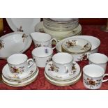 A THIRTY SEVEN PIECE ROYAL WORCESTER 'GOLDEN HARVEST' DINNER SERVICE, comprising six dinner