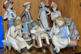 SEVEN LLADRO FIGURES, comprising Boy from Madrid No4898, designed by Francisco Catala 1974,
