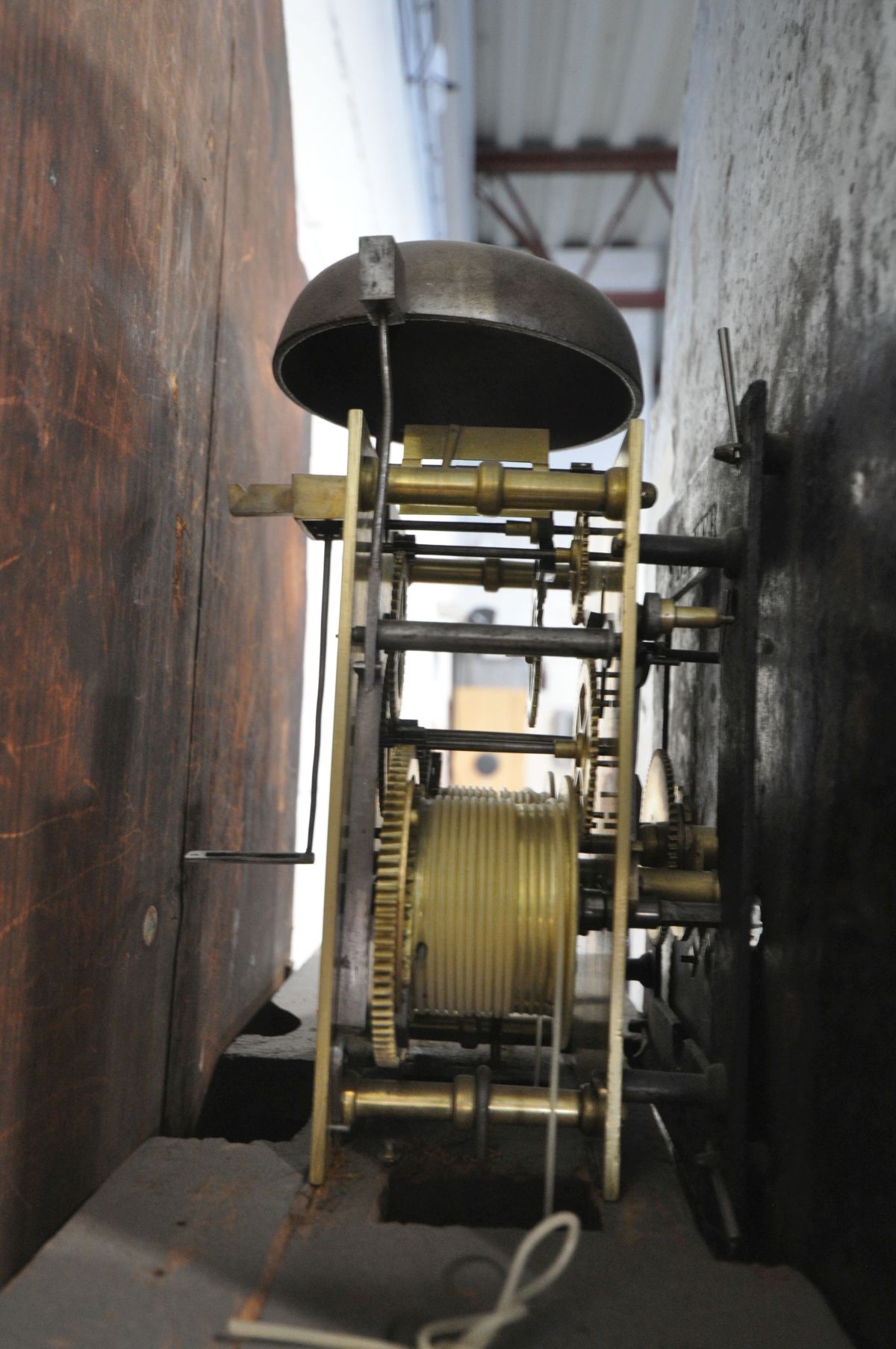 A VICTORIAN MAHOGANY AND CROSSBANDED EIGHT DAY LONGCASE CLOCK, the hood with a swan neck pediment, - Image 4 of 8