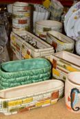 A GROUP OF SYLVAC WALL AND MOSAIC PATTERN WARES, comprising six Wall pattern vases tallest 21cm,