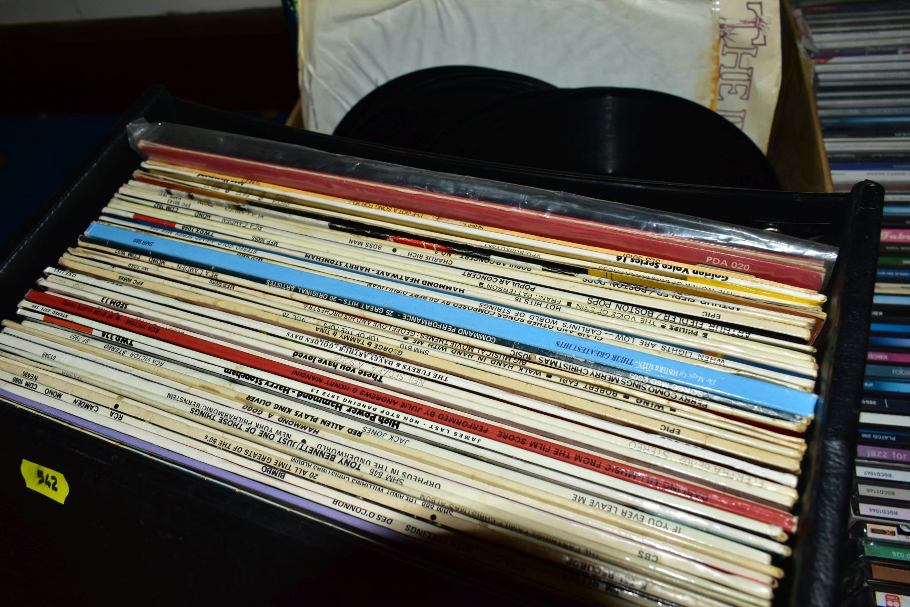 THREE BOXES OF LP RECORDS, 12 INCH SINGLES AND CDS ETC, mostly from the 1960s through to the 1980s - Image 5 of 6