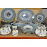 A ROYAL WORCESTER 'WOODLAND' PATTERN PART DINNER SET, comprising six soup dishes (one chipped),