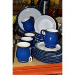 A TWENTY SIX PIECE DENBY IMPERIAL BLUE DINNER SERVICE, comprising five dinner plates, five tea