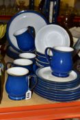 A TWENTY SIX PIECE DENBY IMPERIAL BLUE DINNER SERVICE, comprising five dinner plates, five tea