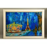 ANNIE BLANCHET ROUZE (FRENCH CONTEMPORARY) 'EIFFEL TOWER BY NIGHT' a Parisian scene, signed bottom
