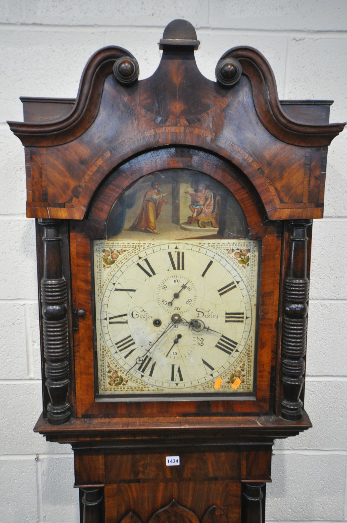 A VICTORIAN MAHOGANY AND CROSSBANDED EIGHT DAY LONGCASE CLOCK, the hood with a swan neck pediment, - Image 2 of 8