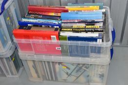 AIRCRAFT / MILITARY BOOKS, two boxes containing approximately fifty-two, mainly hardback titles,