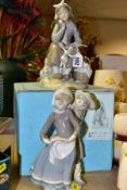 TWO LLADRO FIGURES/GROUP, comprising boxed Girl with Doll No1211, designed by Antonio Ballester