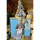 TWO LLADRO FIGURES/GROUP, comprising boxed Girl with Doll No1211, designed by Antonio Ballester