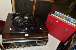 A NATIONAL PANASONIC (SG-2050L) STEREO MUSIC CENTRE WITH TURNTABLE, two speakers, stereo