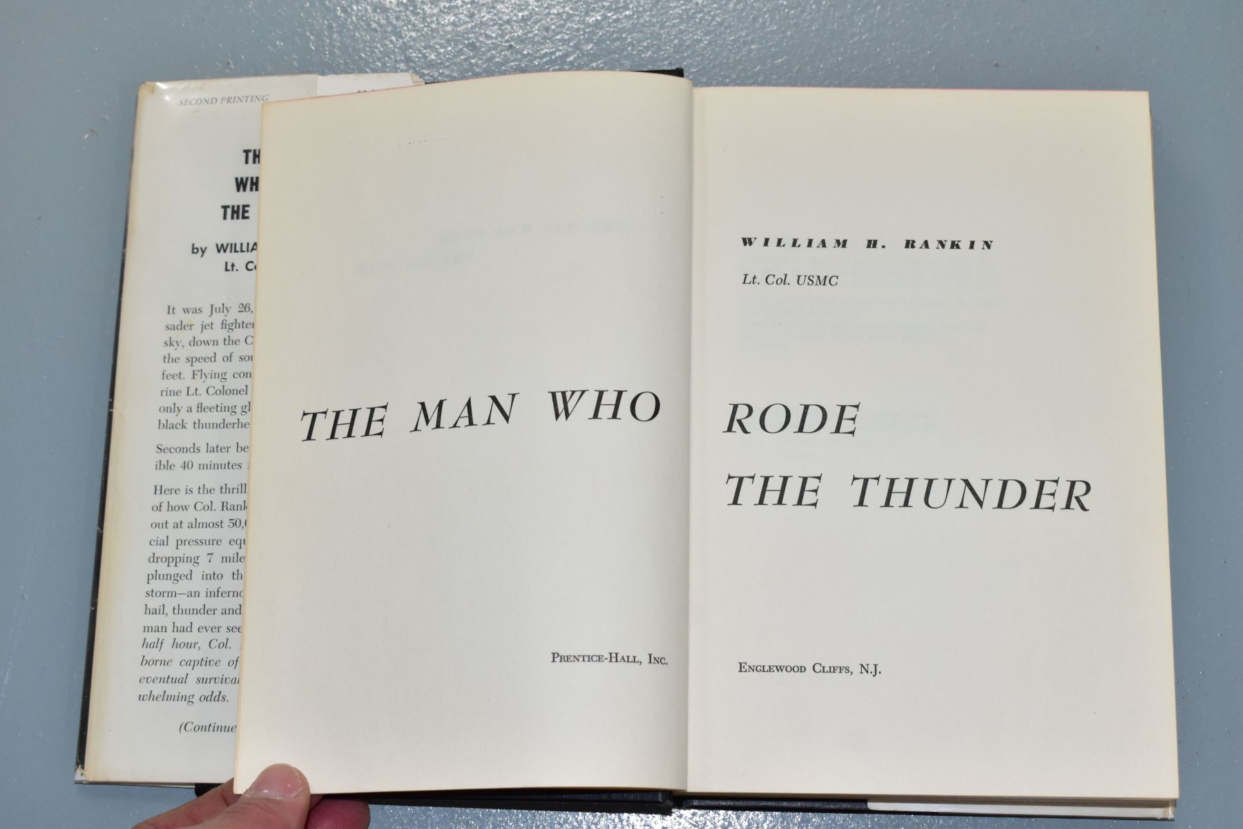 Rankin; William H. THE MAN WHO RODE THE THUNDER, published by Prentice-Hall Inc. Englewood Cliffs - Bild 2 aus 4