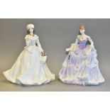 TWO COALPORT FOR COMPTON & WOODHOUSE LIMITED EDITION LADY FIGURES, comprising 'The Magic of Old