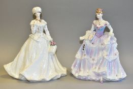 TWO COALPORT FOR COMPTON & WOODHOUSE LIMITED EDITION LADY FIGURES, comprising 'The Magic of Old