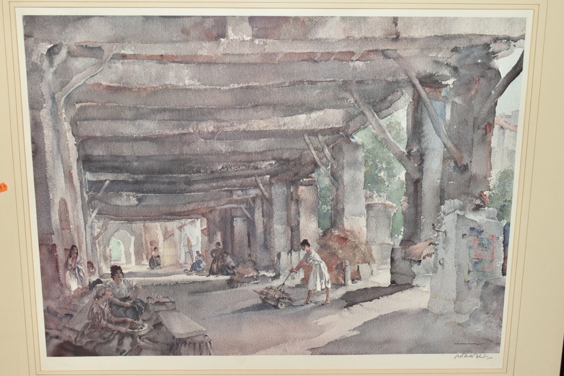 WILLIAM RUSSELL FLINT (1881-1969) 'GOSSIP AFTER MARKET, PERIGORD', a signed limited edition print - Image 2 of 4