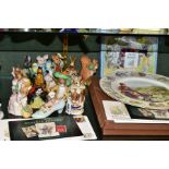 A GROUP OF ROYAL ALBERT BEATRIX POTTER FIGURES, FIRST DAY COVERS, ETC, to include the following