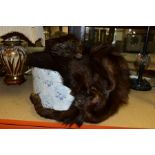 A FOX FUR STOLE, length 130cm, with a modern hat box (2) (Condition report: fur appears in good