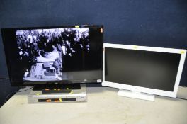 A BUSH DLED32HDSA 32in tv with remote along with a Bush LED24970DVDFHDW 24in tv without remote and a