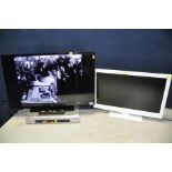 A BUSH DLED32HDSA 32in tv with remote along with a Bush LED24970DVDFHDW 24in tv without remote and a