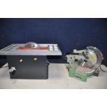 A REXON MS8RA MITRE SAW along with a Performance FMTC10TSL table saw with blade (both PAT pass and