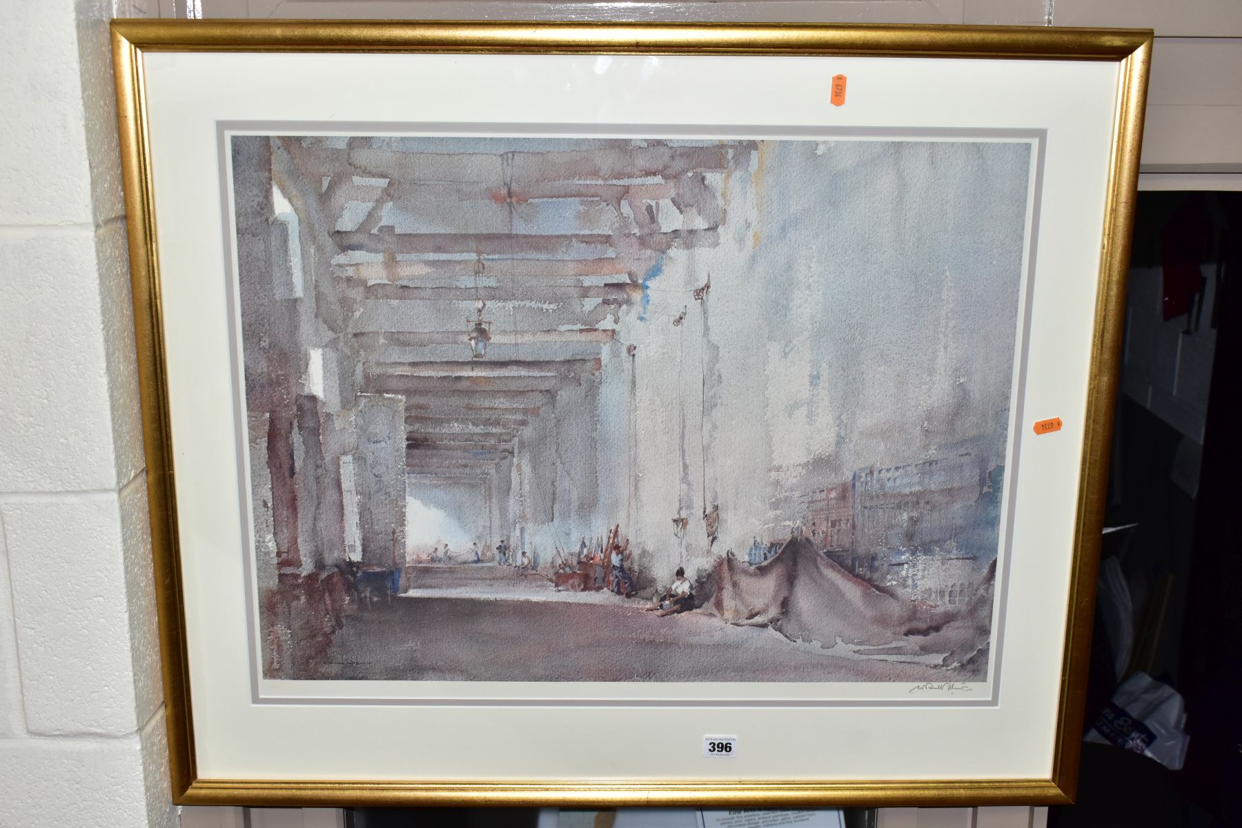 WILLIAM RUSSELL FLINT (1881-1969) 'WHITE INTERIOR, CHATEAUNEUF SUR LOIRE', a signed limited