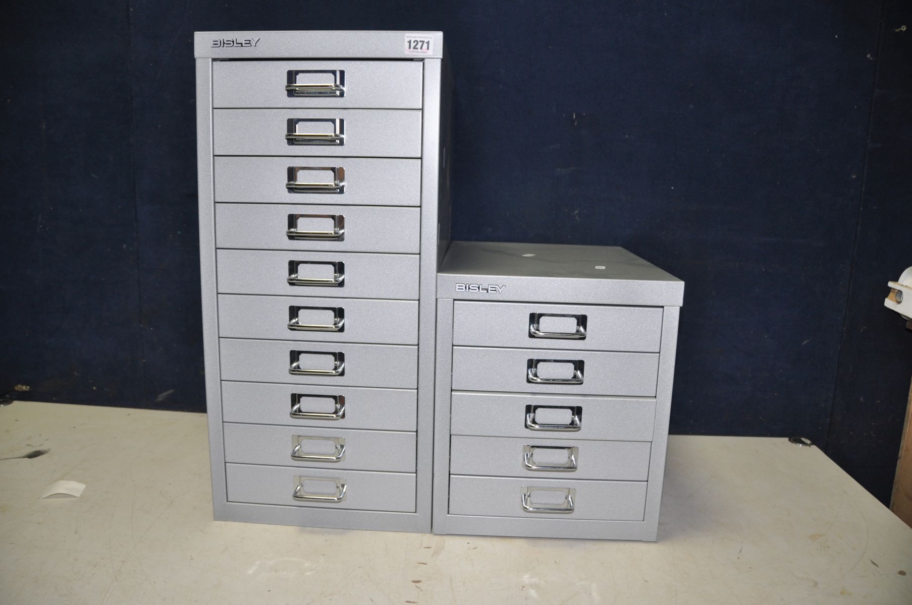 BILSLEY MULTIDRAW CABINETS comprising a ten draw cabinet along with a smaller five draw, the