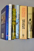 SIX FIRST EDITION HARDBACK BOOKS BY WILFRED THESIGER, in dust jackets, comprising Arabian Sands, The