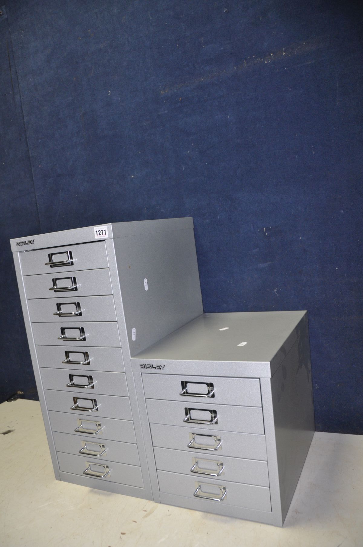 BILSLEY MULTIDRAW CABINETS comprising a ten draw cabinet along with a smaller five draw, the - Image 2 of 2
