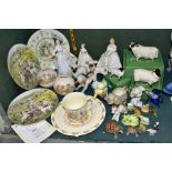 ROYAL DOULTON FIGURINES, BESWICK SHEEP AND OTHER CERAMIC GIFTWARES, to include Royal Doulton Adele