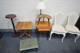 A SELECTION OF OCCASIONAL FURNITURE, to include a G plan fresco teak nest of tables, width 56cm x