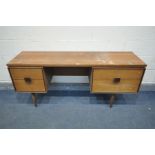 IB KOFOD LARSEN, FOR G PLAN DANISH DESIGN, a teak 1960's dressing table, with four drawer with