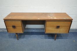 IB KOFOD LARSEN, FOR G PLAN DANISH DESIGN, a teak 1960's dressing table, with four drawer with