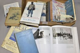 A BOX OF MOUNTAINEERING AND POLAR EXPLORATION BOOKS, twelve titles to include Silas: The Antarctic