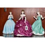 THREE COALPORT LIMITED EDITION LADY FIGURES, comprising 'Emma', no. 63 / 7500, sculpted by Neil