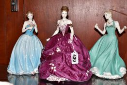 THREE COALPORT LIMITED EDITION LADY FIGURES, comprising 'Emma', no. 63 / 7500, sculpted by Neil