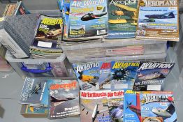 AIRCRAFT MAGAZINES, four large crates and two small boxes containing a collection of Aircraft