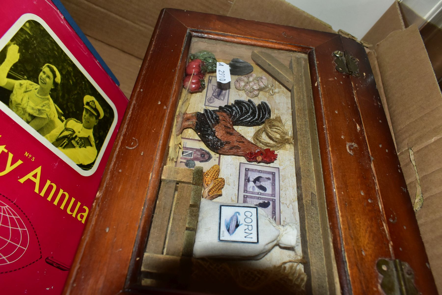 A BOX AND LOOSE CONTAINING BOOKS, RECORDS AND STAMPS, to include eight books about British - Image 7 of 7