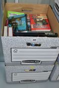 AIRCRAFT / MILITARY BOOKS, two boxes containing approximately fifty-eight mainly hardback titles,