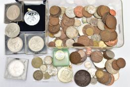 AN ASSORTMENT OF COINS, to include a 'Guide Dogs for the Blind Association' within a fitted case,