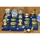 SIXTEEN BOXED PIECES OF AYSHFORD FINE BONE CHINA GIFTWARE PRINTED WITH A SCENE OF LICHFIELD