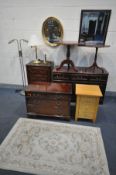 A SELECTION OF MAHOGANY AND OCCASIONAL FURNITURE, to include a sideboard, hi-fi cabinet (deep