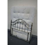 A LA ROMANTICA TENCEL 1000 4FT6 MATTRESS, and a brassed headboard (2)