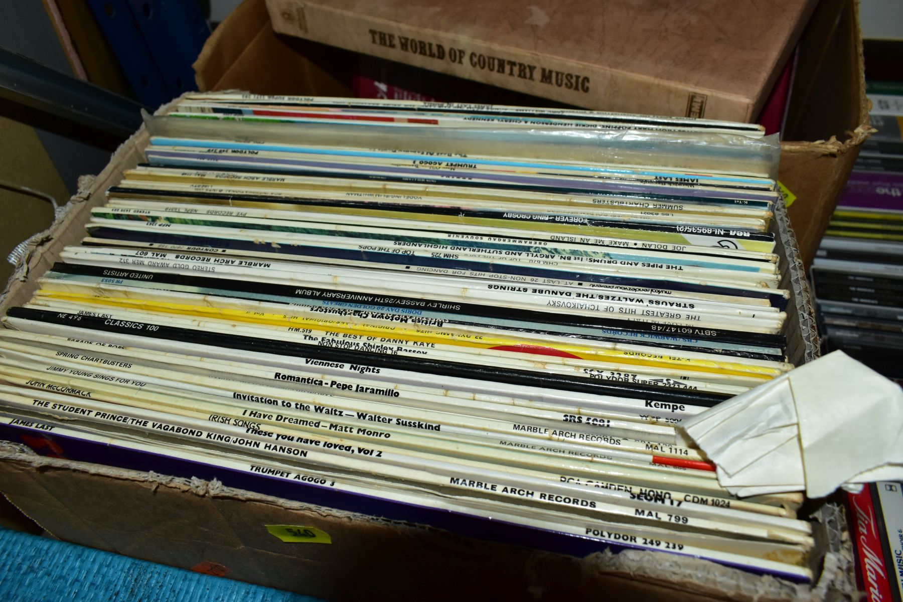 FOUR BOXES AND ONE CARRYCASE OF RECORDS AND CDS, to include over eighty singles including Jackie - Image 4 of 5