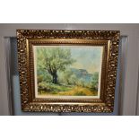 NUNEZ (SPANISH CONTEMPORARY) 'PAISES ANDRATX?', a Mallorca hillside landscape, signed bottom