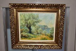 NUNEZ (SPANISH CONTEMPORARY) 'PAISES ANDRATX?', a Mallorca hillside landscape, signed bottom