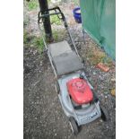 A HONDA HRB 476C PETROL LAWNMOWER with grass box (engine pulls freely but not fully tested)